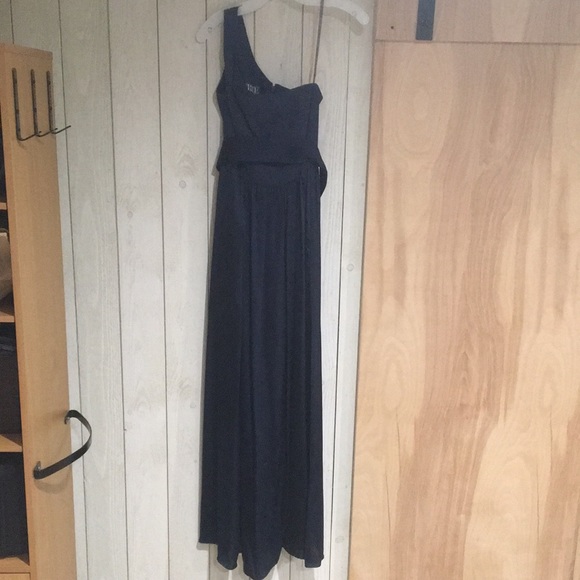 Navy blue full length dress - Picture 2 of 3